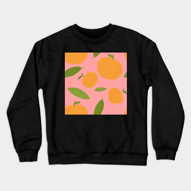 Orange on pink Crewneck Sweatshirt by orsinha